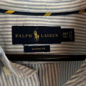 Ralph Lauren Men's Blue Striped Shirt